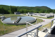 Imagen de archivo de la depuradora de Villadepalos, que gestiona la Mancomunidad del Agua del Bierzo. L. DE LA MATA