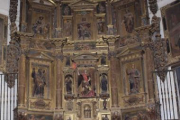 Una imagen del retablo central de la parroquia de San Miguel, que será restaurado próximamente