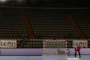 El Ademar regresará al Palacio de Deportes este domingo para medirse a Puerto Sagunto. FERNANDO OTERO