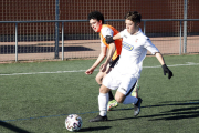 El equipo leonés logró una trabajada victoria frente al Burgos Promesas. MARCIANO PÉREZ