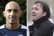 Carlos Delgado, a la izquierda, y Cabello llevarán las riendas de La Bañeza hasta final de temporada.JESÚS