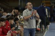 Dani Gordo, durante uno de los partidos de Liga del Ademar de esta temporada. FERNANDO OTERO