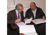 Azuara y Monteserín ratificaron ayer el convenio de colaboración