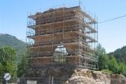 Imagen de las obras de reconstrucción del torreón realizadas hace tres años