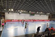 Un momento del partido del Ademar cotra el Puerto Sagunto. P. R.