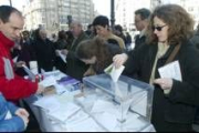 Votación simbólica organizada en León en marzo para pedir el fin de la violencia doméstica