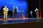 El alcalde, Javier Carrera, durante su discurso en la entrega de premios del certamen. DL