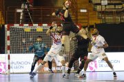 El Ademar no pasó del empate frente al Toulouse en el encuentro disputado el pasado mes en el Palacio de Deportes. JESÚS F. SALVADORES