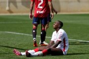 Dorian fue titular contra el Osasuna B, pero no tuvo suerte de cara a gol. F. OTERO