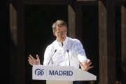 Núñez Feijoó, durante un acto el jueves en Madrid. JUAN CARLOS HIDALGO