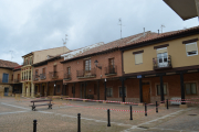 Imagen de las casas afectadas en la antigua Plaza Mayor de Valderas