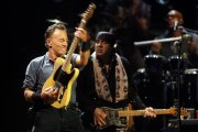 El cantante estadounidense Bruce Springsteen durante un concierto en Santiago de Chile.