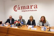 Luis Antonio Moreno, Javier Vega, Rosana Velasco y Vanesa Capilla, este lunes en la Cámara de Comercio de Ponferrada presentando la Feria del Empleo y Emprendimiento.