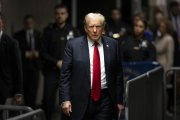 Fotografía de archivo del 28 de mayo de 2024 del expresidente de los Estados Unidos, Donald Trump, a su llegada a una corte en Nueva York (EE.UU.) EFE/EPA/JUSTIN LANE / POOL