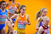-FOTODELDÍA- APELDOORN (Países Bajos), 08/03/2025.- La española Marta Garcia, en acción durante la serie de 3000m femeninos Campeonatos de Europa en pista cubierta en Apeldoorn.