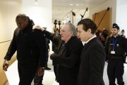 El actor Gerard Depardieu está siendo juzgado por cargos de agresión sexual contra dos mujeres en el set de la película 'Les Volets Verts' en 2021. (Francia) 
                      EFE/EPA/CHRISTOPHE PETIT TESSON