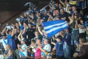 La afición del Cangas se desplazó en masa a León el pasado sábado e hizo suyo el Palacio.