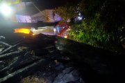 Imagen del incendio de San Andrés facilitada por los bomberos de Ponferrada.