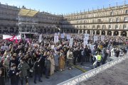 Enero de 2024, la cita precedente en la protesta de la plaza Mayor de Salamanca.