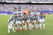 Once inicial de Argentina en su primer partido del Mundial, contra Argelia, a la que vencieron por 3-0 con un triplete de Messi.