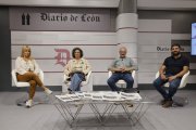 La alcaldesa de Valderas, la periodista Ana Gaitero, y los regidores de Gordoncillo y Carrizo.
