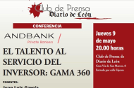 Cartel de la conferencia de este jueves en el Club de Prensa de Diario de León.