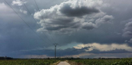 Nubes de tormenta en la provincia de León.