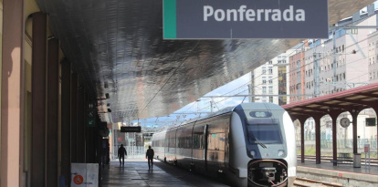 Imagen de la Estación de Ponferrada por dónde circulan los trenes hacia Galicia.