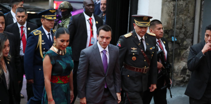 El presidente de Ecuador, Daniel Noboa (i), en una fotografía de archivo. EFE/ José Jácome