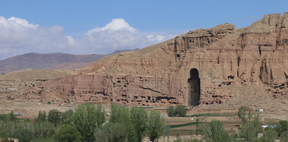 Las ruinas de una estatua de Buda de 1.500 años de antigüedad en Bamiyán, Afganistán, 18 de mayo de 2024, donde tres ciudadanos españoles murieron en un ataque en Bamiyán, capital de la provincia homónima en el centro de Afganistán, según informó el 17 de mayo el portavoz del Ministerio del Interior talibán. Ningún grupo se había atribuido todavía la responsabilidad del ataque. Bamiyán es un sitio del Patrimonio Mundial de la Unesco donde se encuentran los restos de las dos estatuas gigantes de Buda que fueron destruidas por los talibanes en 2001. EFE/STRINGER