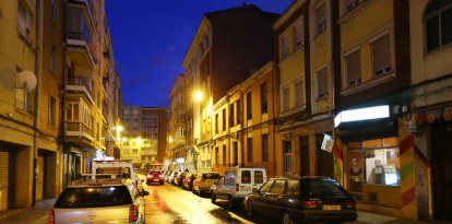 Vista de la calle Pérez Galdós de León.