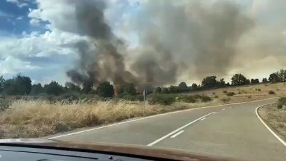 Incendio en Valverde de la Virgen