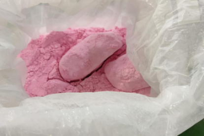 Tusi o cocaína rosa incautada durante una operación policial.