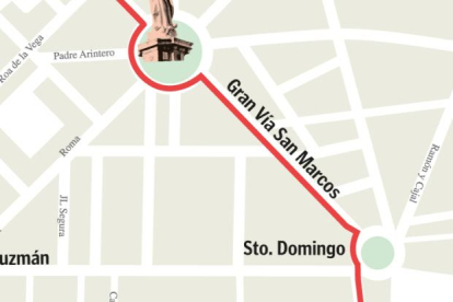 Recorrido de la tractorada por las calles de León