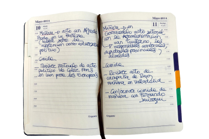 Recreación de la agenda de Isabel Carrasco en base a los testimonios de sus aliados más cercanos.