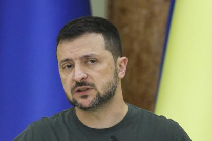 El presidente de Ucrania, Volodímir Zelenski, en una imagen del 20 de septiembre de 2024.EFE/EPA/SERGEY DOLZHENKO