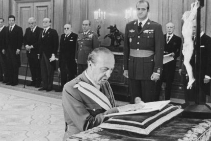 Nombramiento de un consejero del reino en la Transición.
