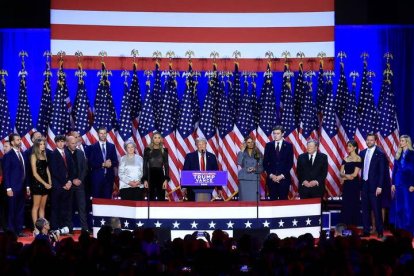 Donald Trump durante su discurso.