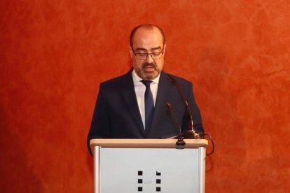 El alcalde de Ponferrada, Marco Morala, durante su intervención en el foro.