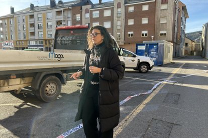 Lidia Coca, en el inicio de las obras.