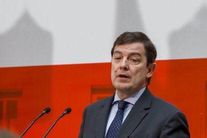 Fernández Mañueco en un acto público en Madrid.