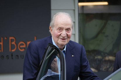 El rey emérito durante una de sus últimas visitas a Pontevedra.