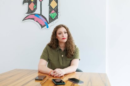 Ester Muñoz, nueva portavoz del PP nacional, en un momento de su entrevista