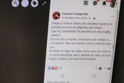 Texto en facebook.