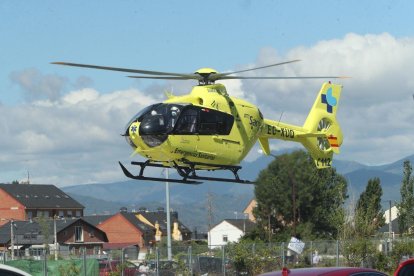 Intervino un helicóptero medicalizado del 112 .