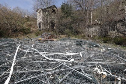 Instalaciones de Cerredo tras el accidente que mató a cinco mineros leoneses.