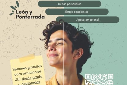La Universidad de León (ULE), consciente de la importancia de cuidar la salud mental de su comunidad universitaria, ha reforzado el Programa de Apoyo Psicológico situándolo en el "epicentro" de su estrategia de promoción de la salud y consolidándose como una pieza "clave" para acompañar a los estudiantes en momentos de dificultad emocional, para lo cual ha incrementado de dos a cuatro el equipo de psicólogos especializados.

POLITICA ESPAÑA EUROPA CASTILLA Y LEÓN
ULE