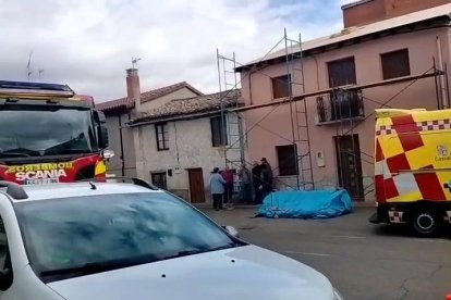 Vista del lugar de los hechos en Gradefes.