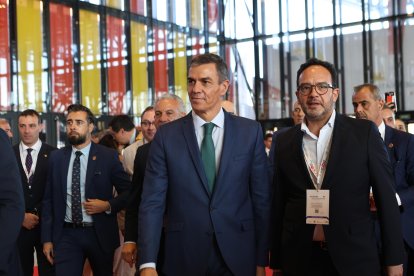 Pedro Sánchez, en León