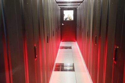 Interior del centro de supercomputación, ubicado en el Campus de Vegazana de la Universidad de León.